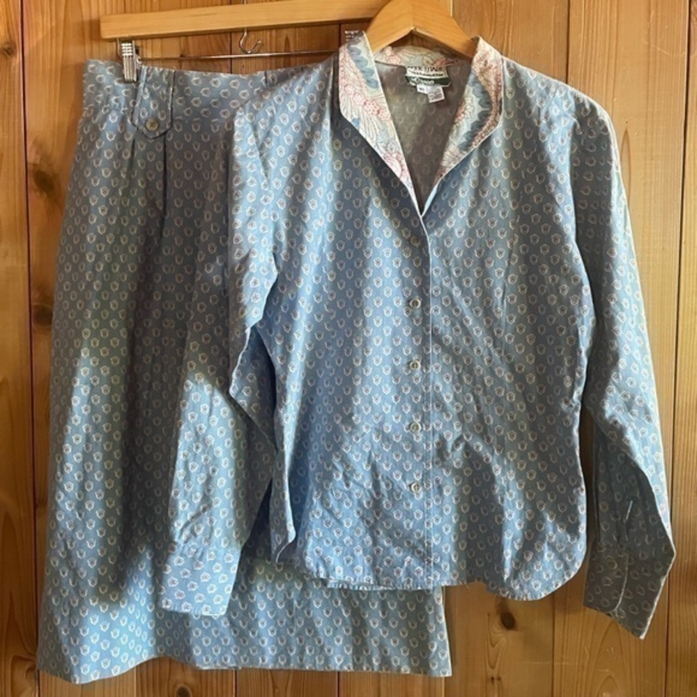 Vintage 80s 90s Anne Marie x Les Olivades Prairie Cottagecore set skirt blouse M - Picture 1 of 9